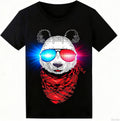Sound Activated LED T-Shirt for Men Glow in The Dark Light Up Rave Shirt