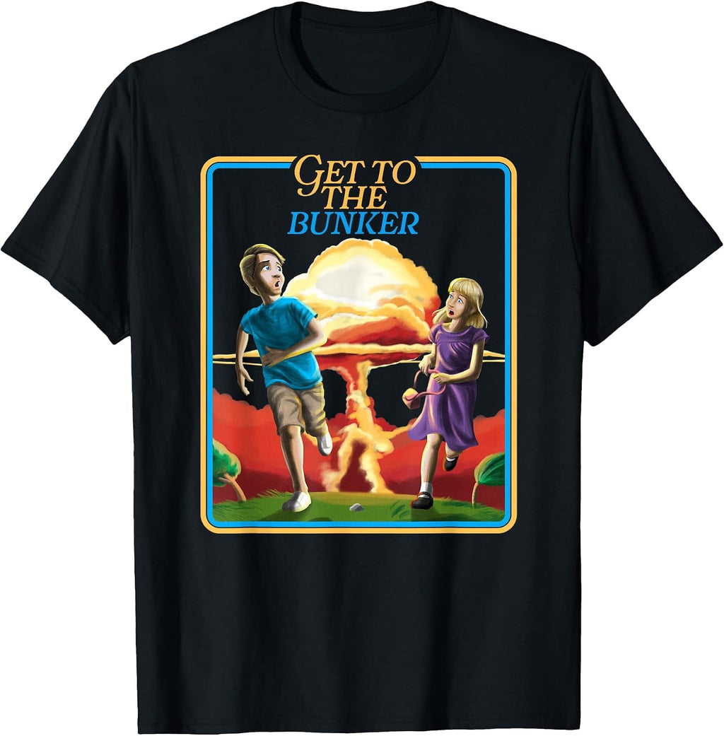 Get to The Bunker - Mushroom Cloud Shirt - Radioactive T-Shirt