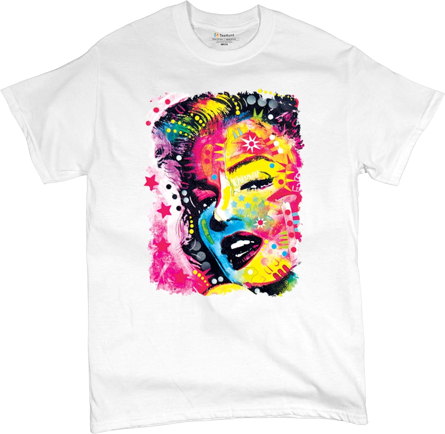 Dean Russo Colorful Marilyn T-Shirt Neon Hot Symbol Starlet Men's Tee