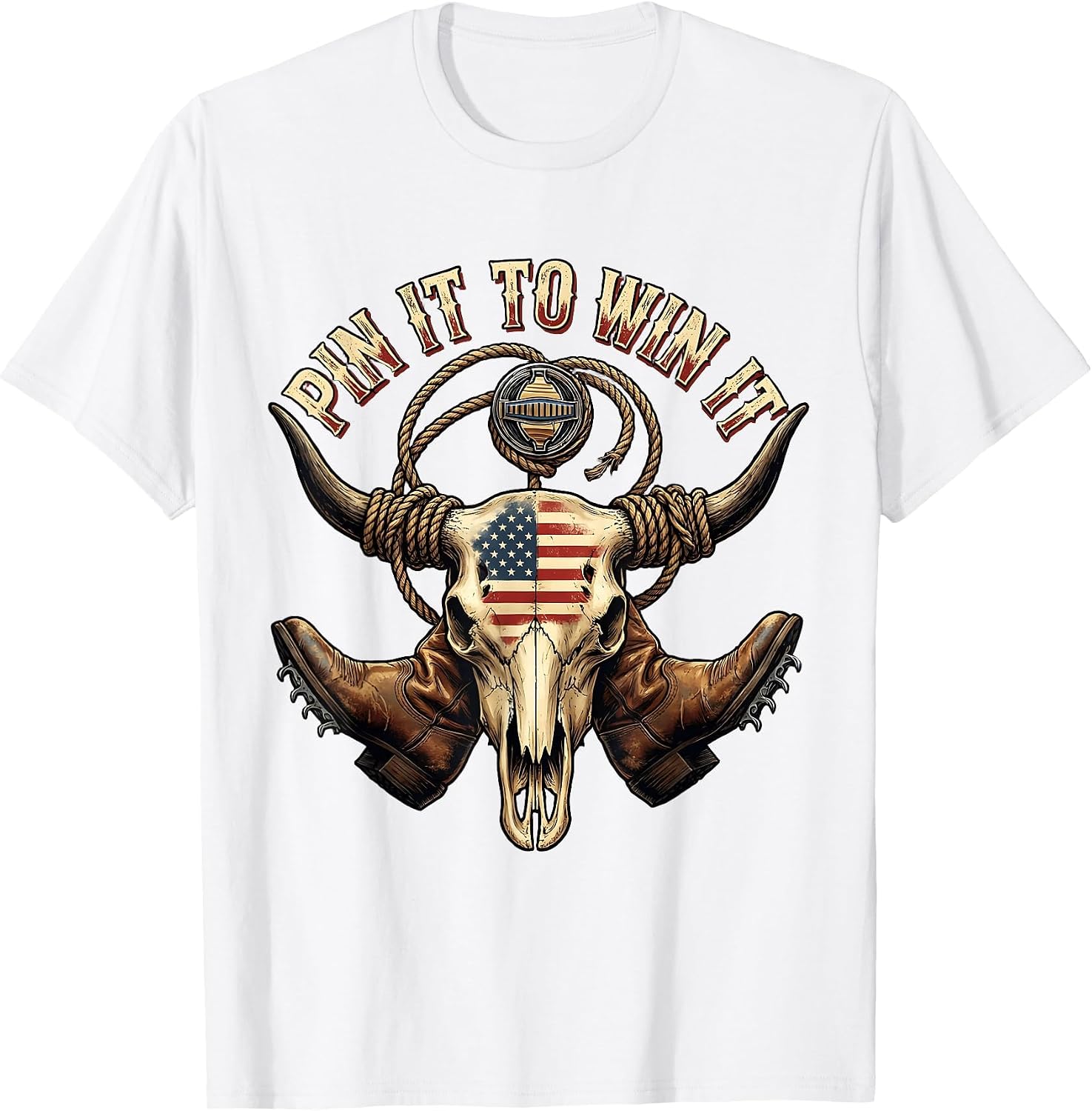 Pin It To Win It Wrestling Graphic Design T-Shirt