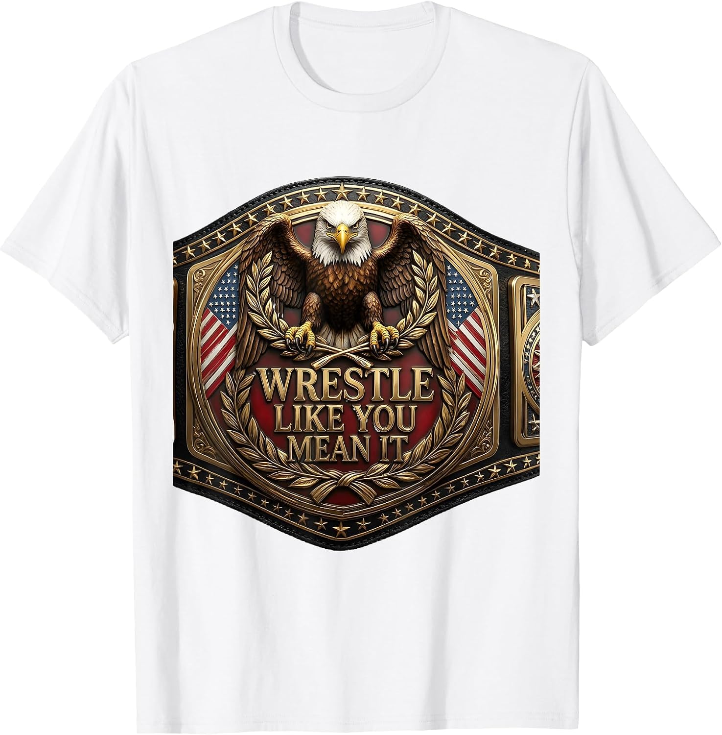 Wrestle Like You Mean It Bold Wrestling Design T-Shirt