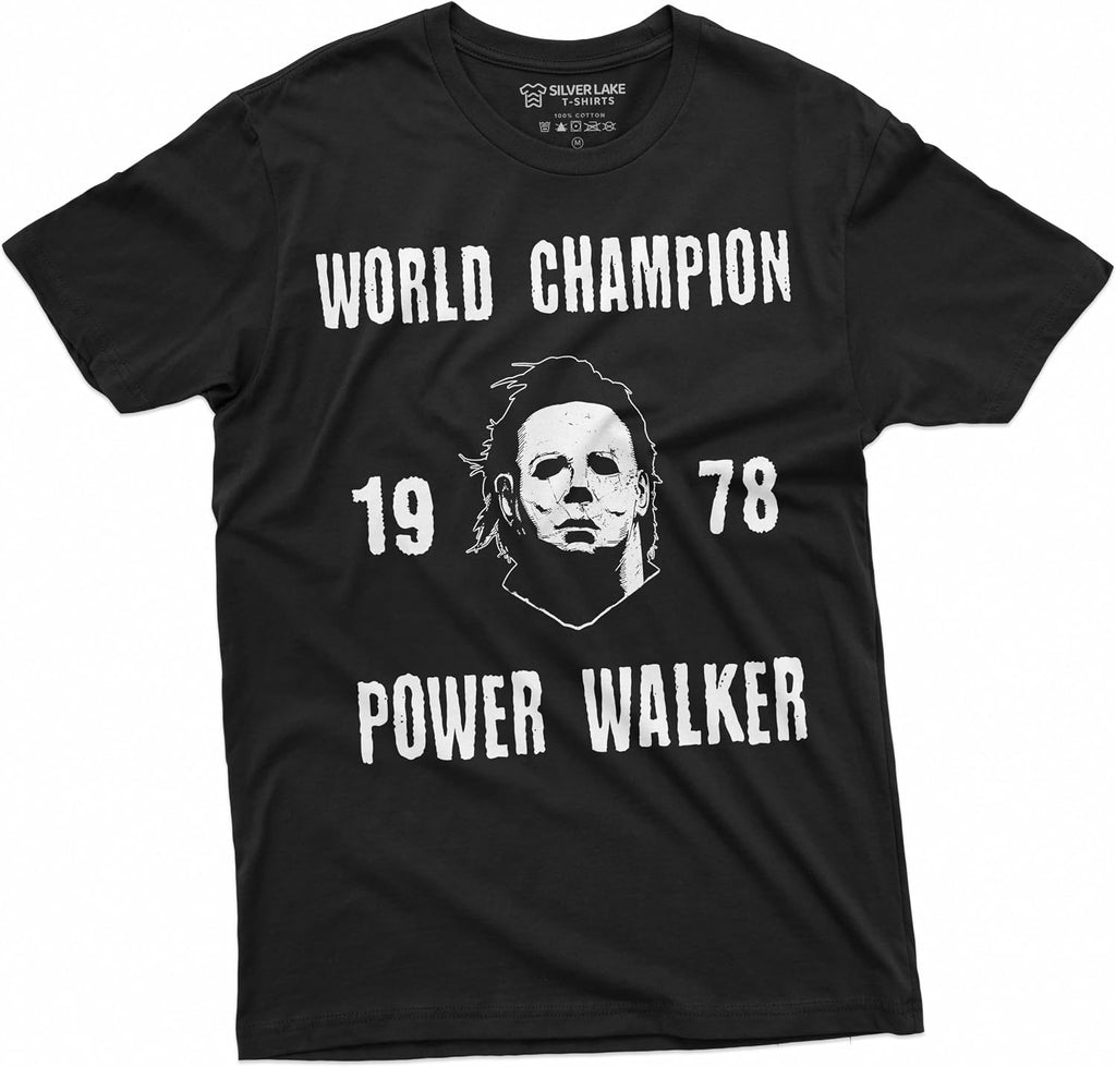 Mike Myers Halloween T-Shirt Mens Michael Myers Teeshirt Champion Power Walker Tee