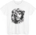 Jesus Lion of Judah Christian T-Shirt - Inspirational Gift, Faith & Courage Religious Tee - Choose Bible Verse in The Back