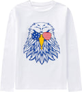 Long Sleeve Shirts for Boys Girls, Funny Graphic Tee Shirt 7-14Y