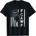 Funny F CAW F Crow with USA Flag T-Shirt