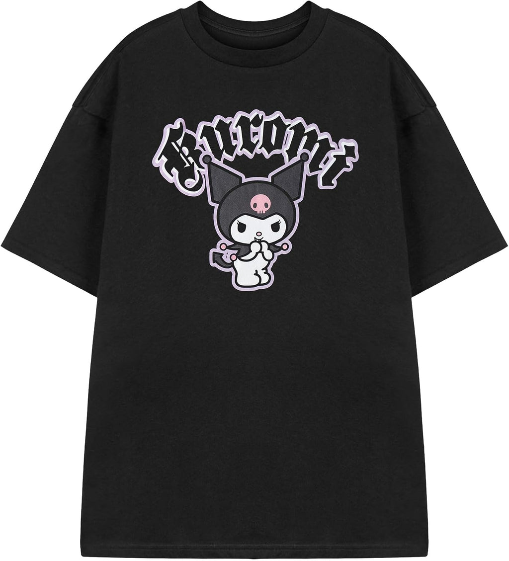 Kuromi Hello Kitty Black Women's Short Sleeve T-Shirt