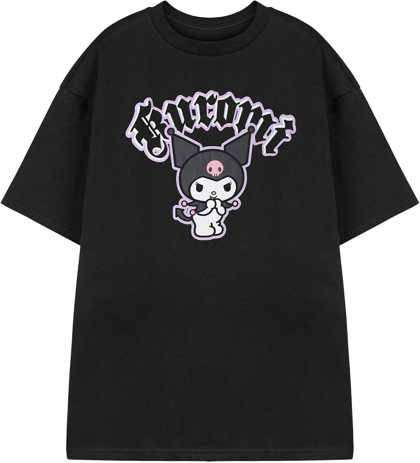 Kuromi Hello Kitty Black Women's Short Sleeve T-Shirt