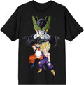 Dragon Ball Z Cell Goku and Gohan Men's Black T-Shirt