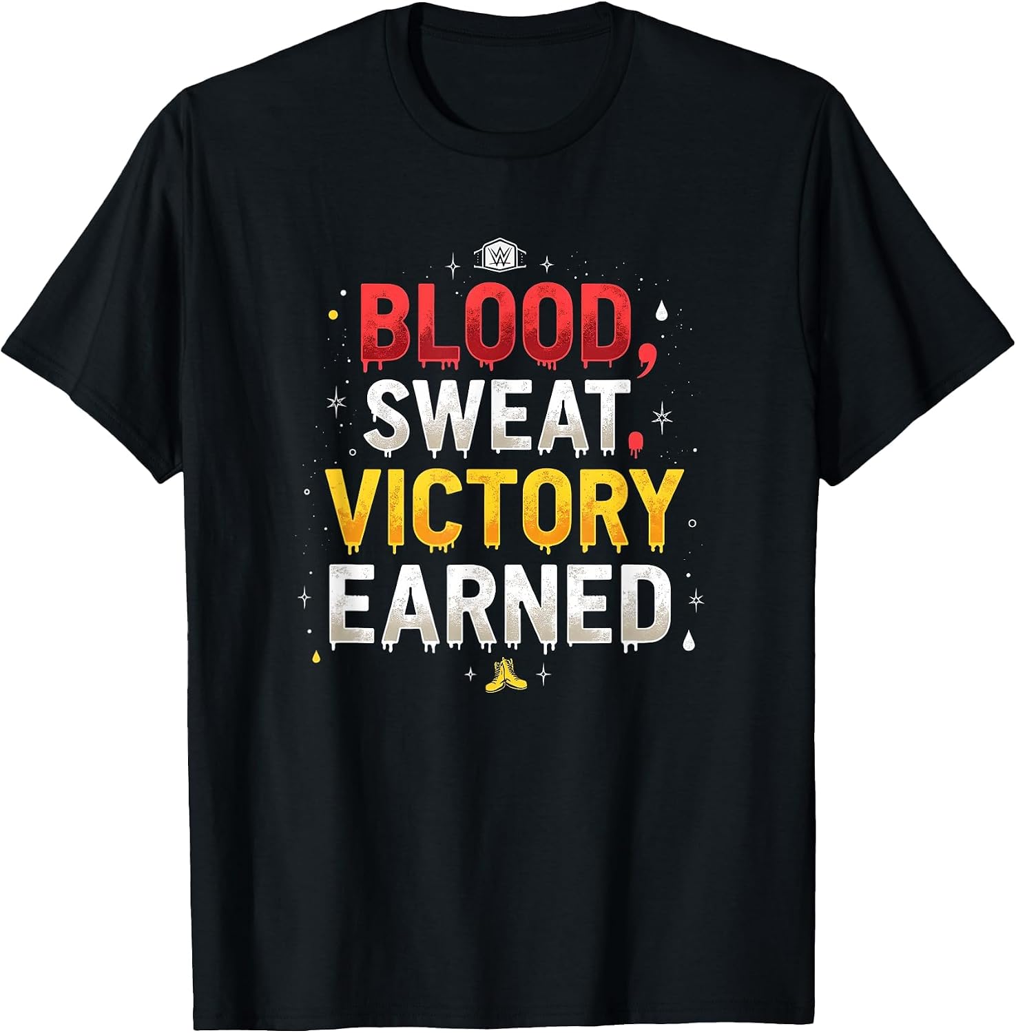 Blood Sweat Victory Earned Wrestling Design T-Shirt