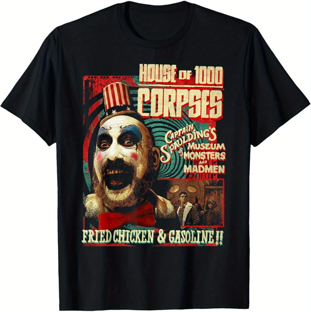 Vintage Cult Horror Tee - Retro Creepy Clown Graphic Streetwear - Heavyweight Cotton Crewneck