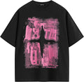 Vamtac Men's Oversized Letter Graphic T Shirt Y2K Vintage Tee Loose fit Urban Tee Streetwear Fashion Cotton Shirt