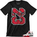 T Shirt to Match Artwork Inspired by Colors from Jordans Black Red White 1 2 3 4 5 6 7 8 9 10 11 12 13 Men's Graphic Tee