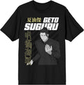 Bioworld Jujutsu Kaisen Geto Suguru Action Pose Adult Black Crew Neck Short Sleeve T-Shirt