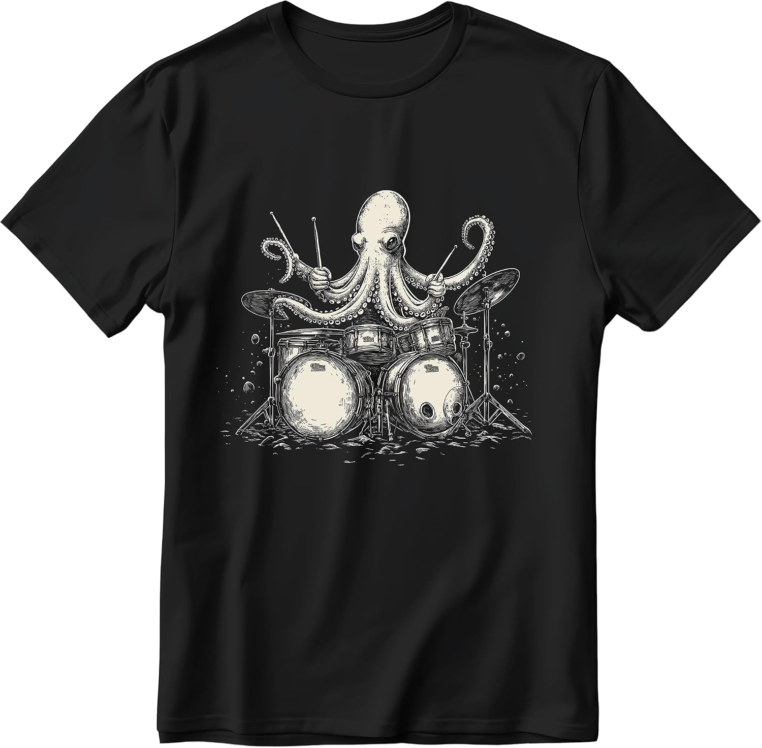 Octopus Drummer Shirt Vintage Music Lover Tee for Men Gift for Father's Day Birthday