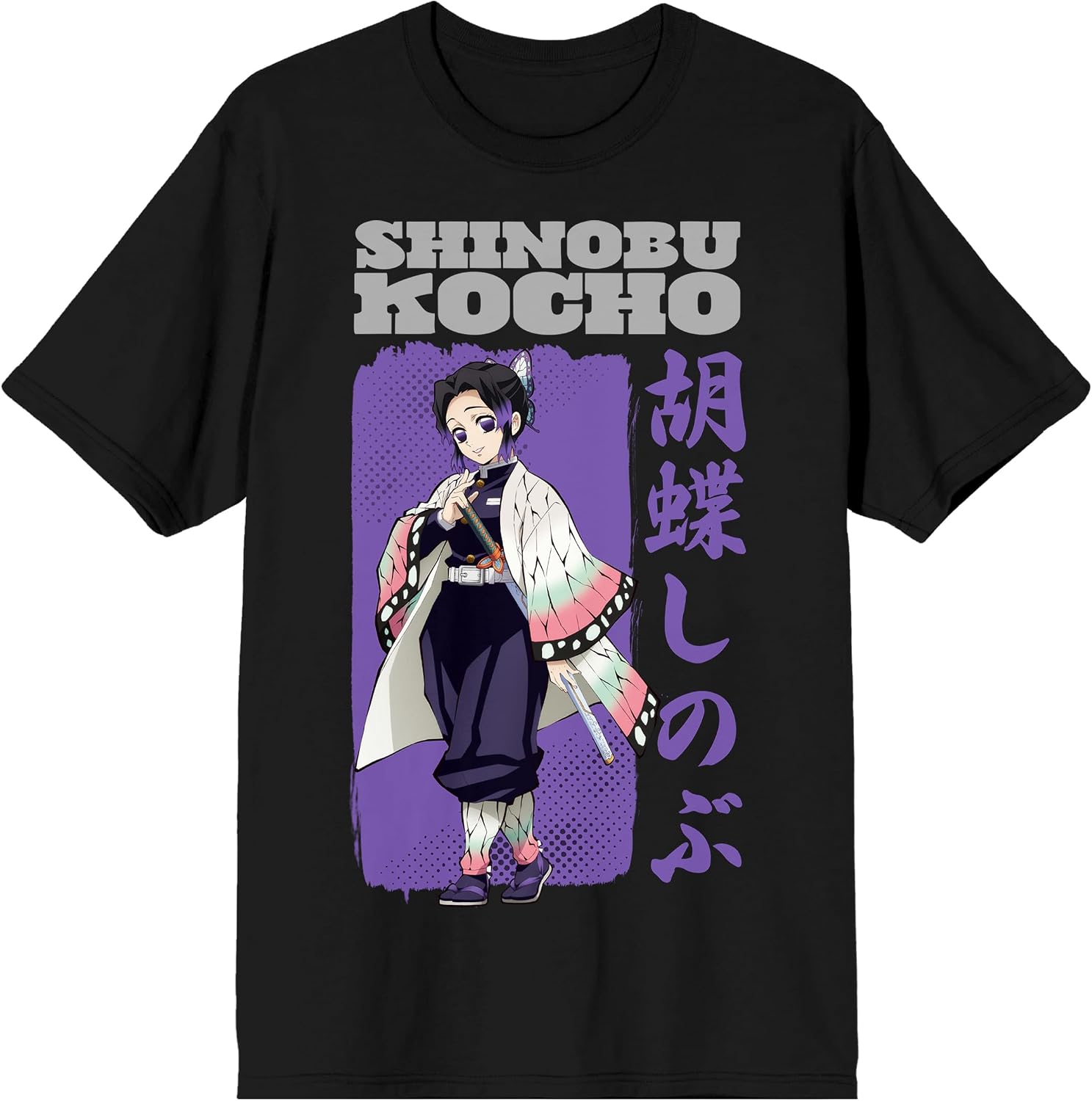Demon Slayer SSN 1 Shinobu Kocho Men's Black Crew Neck Short Sleeve T-Shirt