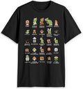 Nintendo Men's Pixel Cast Super Mario Bros Characters Graphic Tee Black | Officially Licensed Nintendo | Super Mario Bros Pixel Character Tee | 100% Cotton | Men's Sizes S-5XL