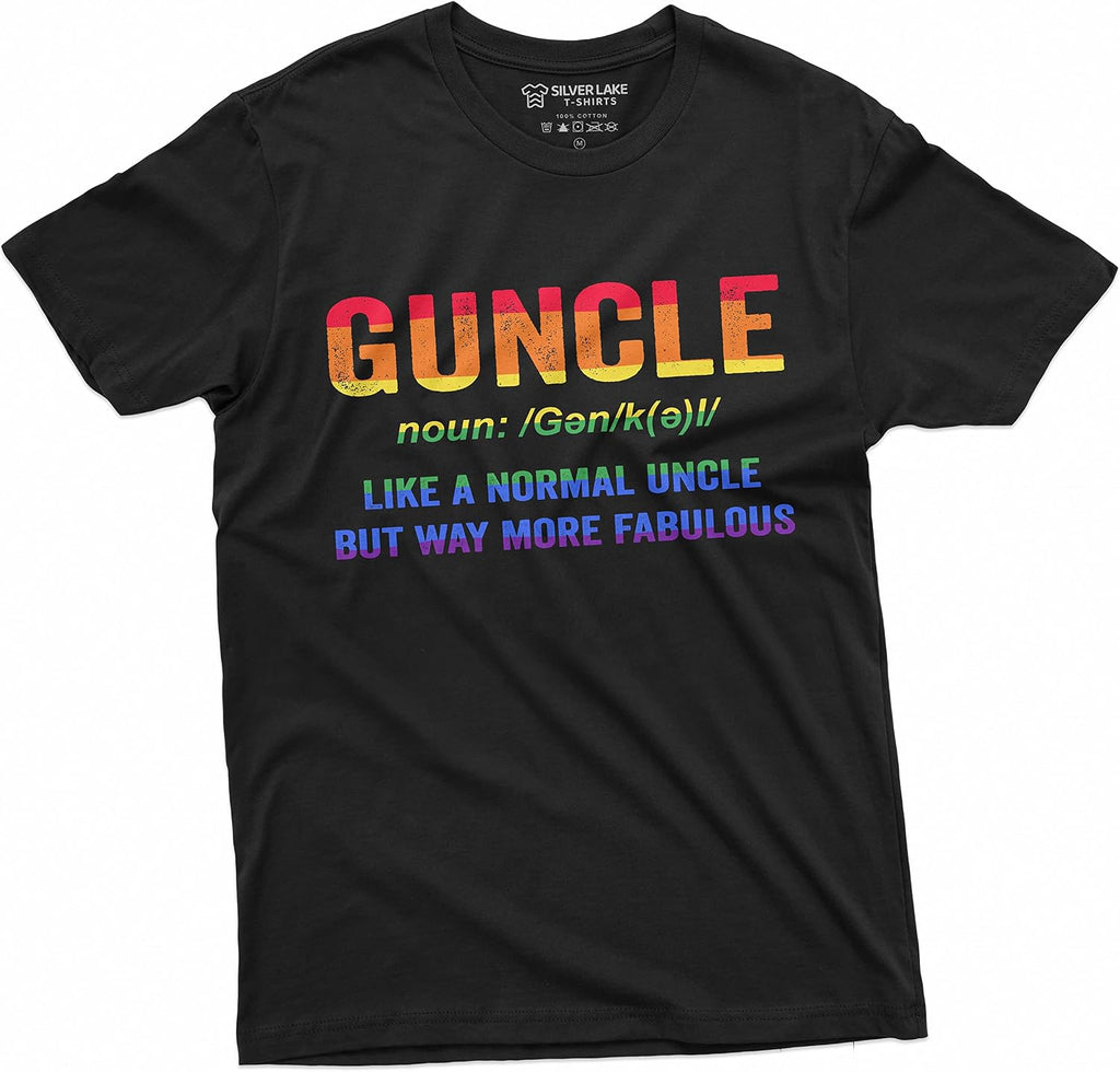 Men's Fabulous Gay Uncle Funny Tee Shirt LGBTQ Guncle Tee for Him