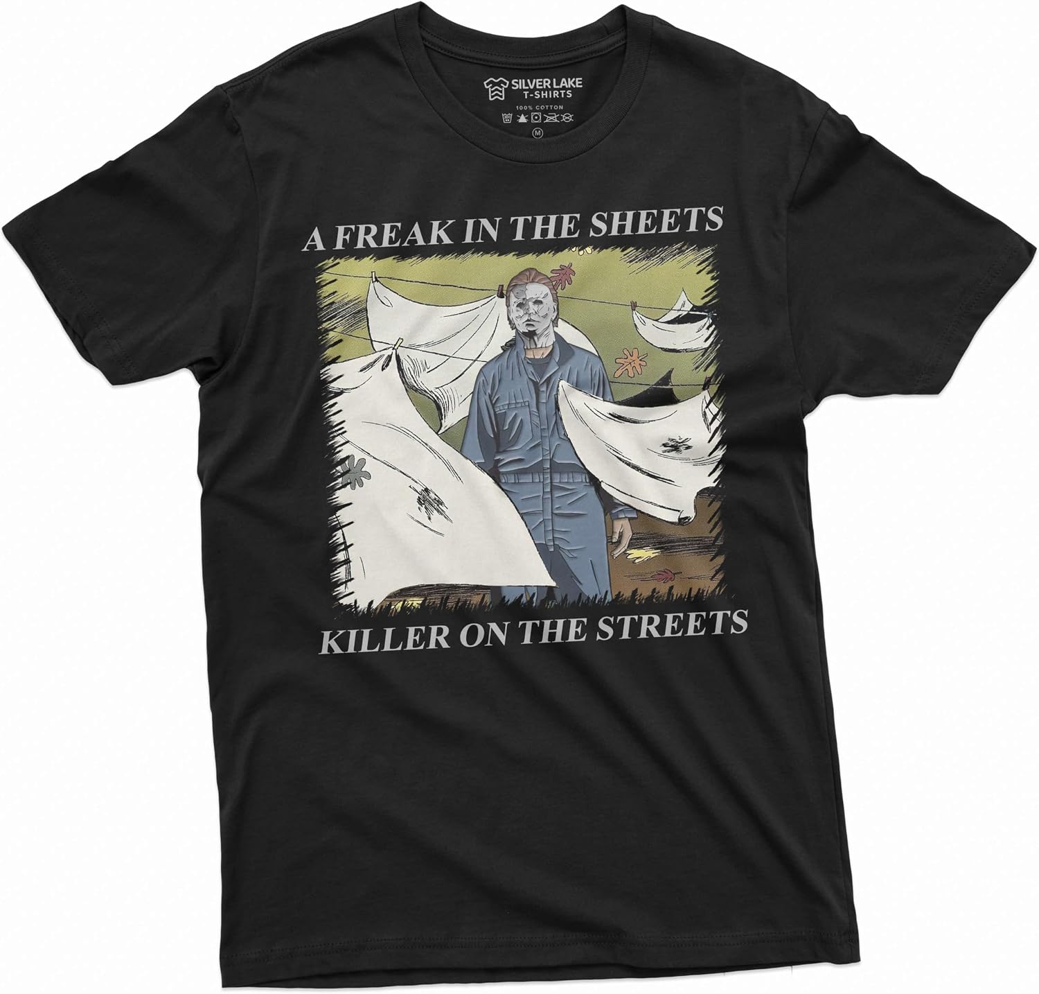 Men's Funny Halloween Movie Inspired T-Shirt Myers Popular Movie Villain tee Shirt Mens tees