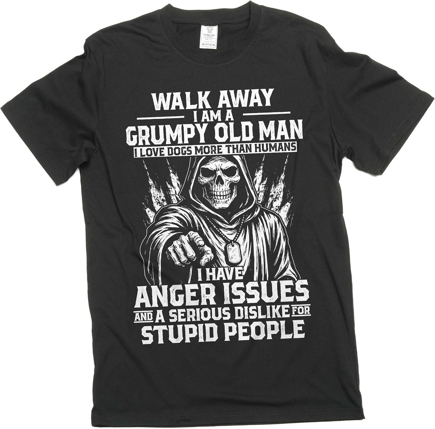 Men's Grumpy Old Man Shirt Walk Away Tee Grandpa Grandfather Birthday Gift Tee
