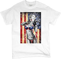 Marilyn Hollywood Glamour Legend Starlet US Flag T-Shirt Freedom Sexy Girl Tattoos Gangsta Mens Tee Shirt
