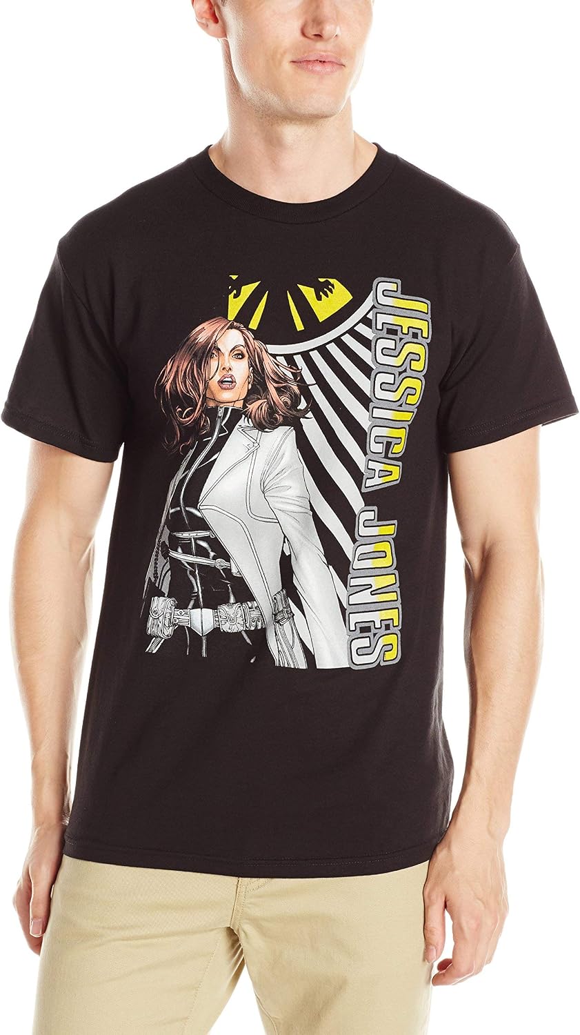 Marvel Men's Jessica Shield T-Shirt