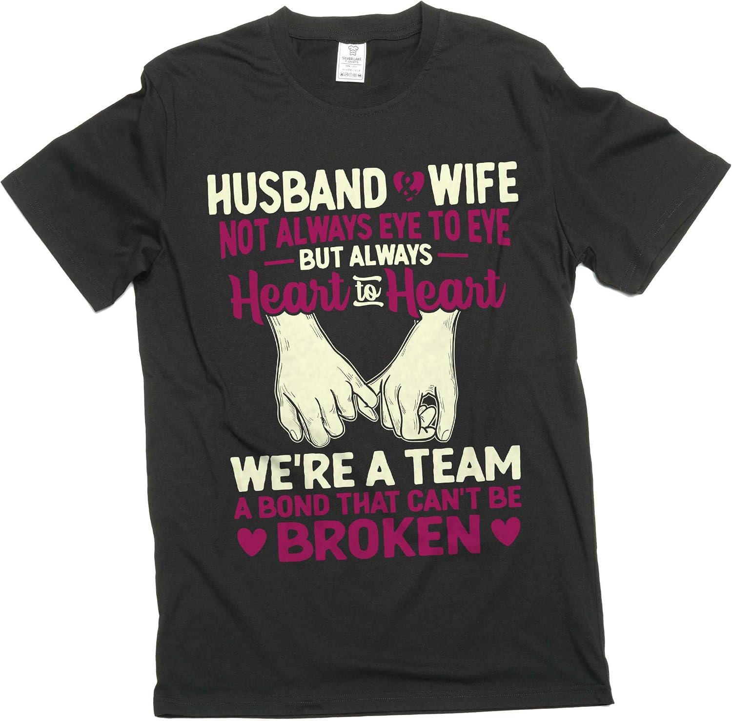 Silver Lake T-shirts Men's Husband and Wife T-Shirt Couple Valentine's Day Relationship