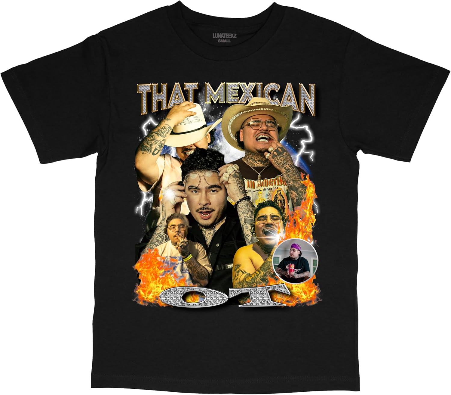 That Mexican Out of Texas Vintage Streetwear Style T-Shirt Black