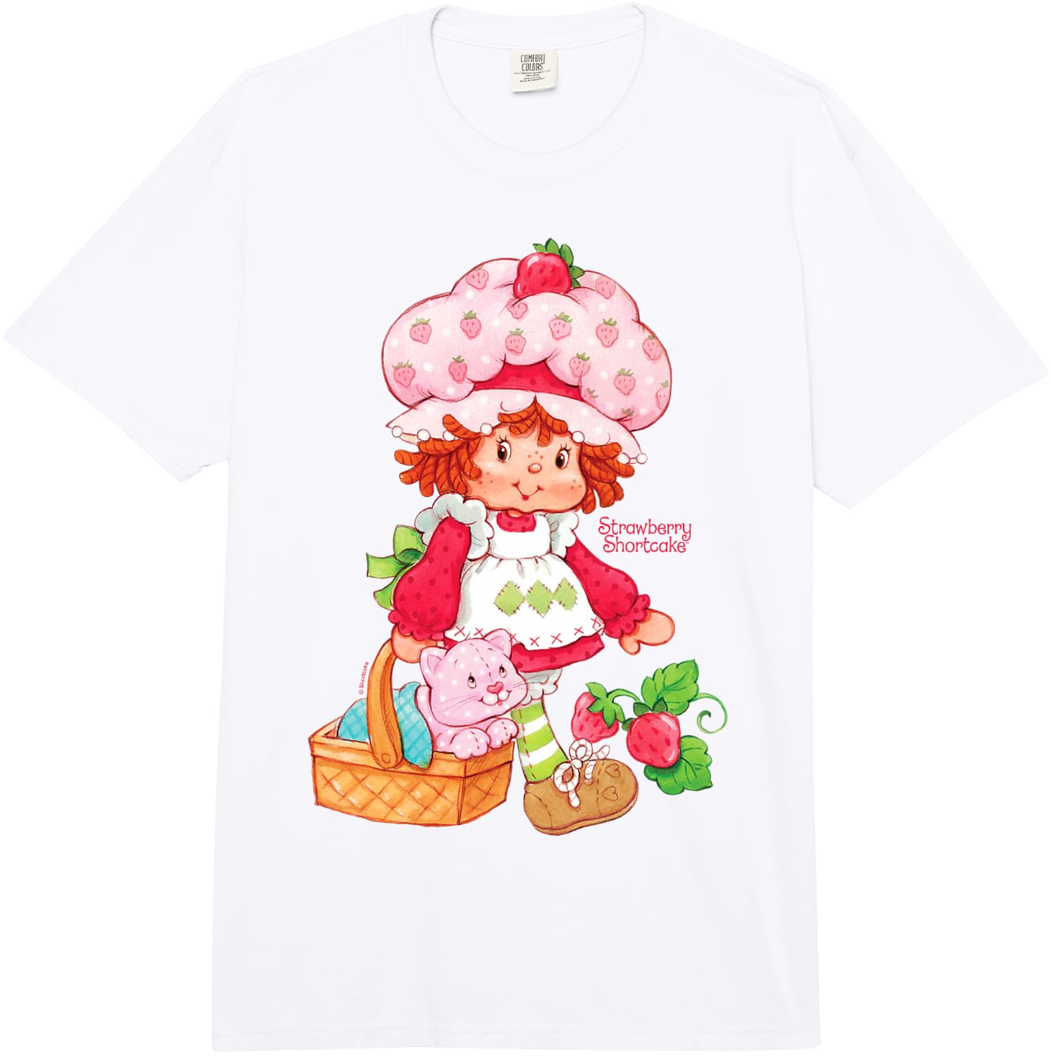 Strawberry Shortcake - Oversized Pose with Custard Comfort Colors Adult Heavyweight T-Shirt