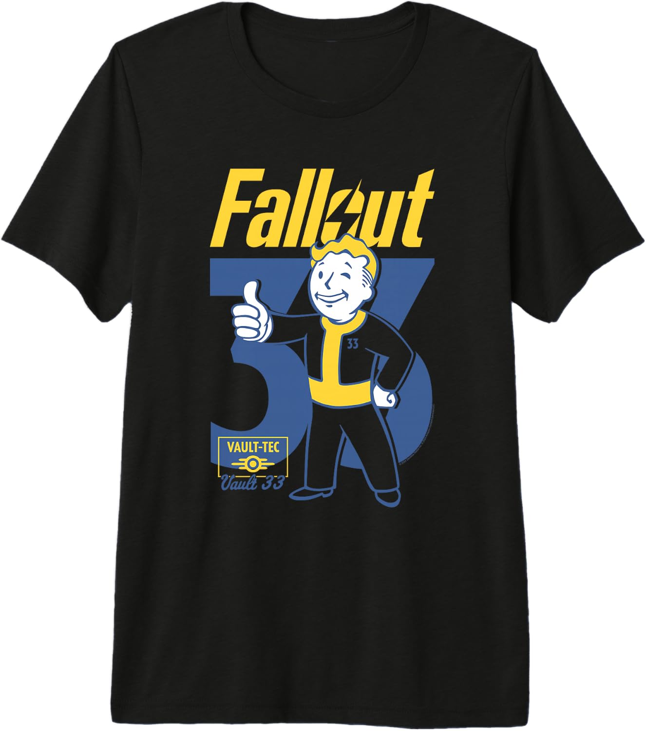 Fallout 33 Vault Boy Pose Vault-Tec TV Show Premium Tri-Blend T-Shirt