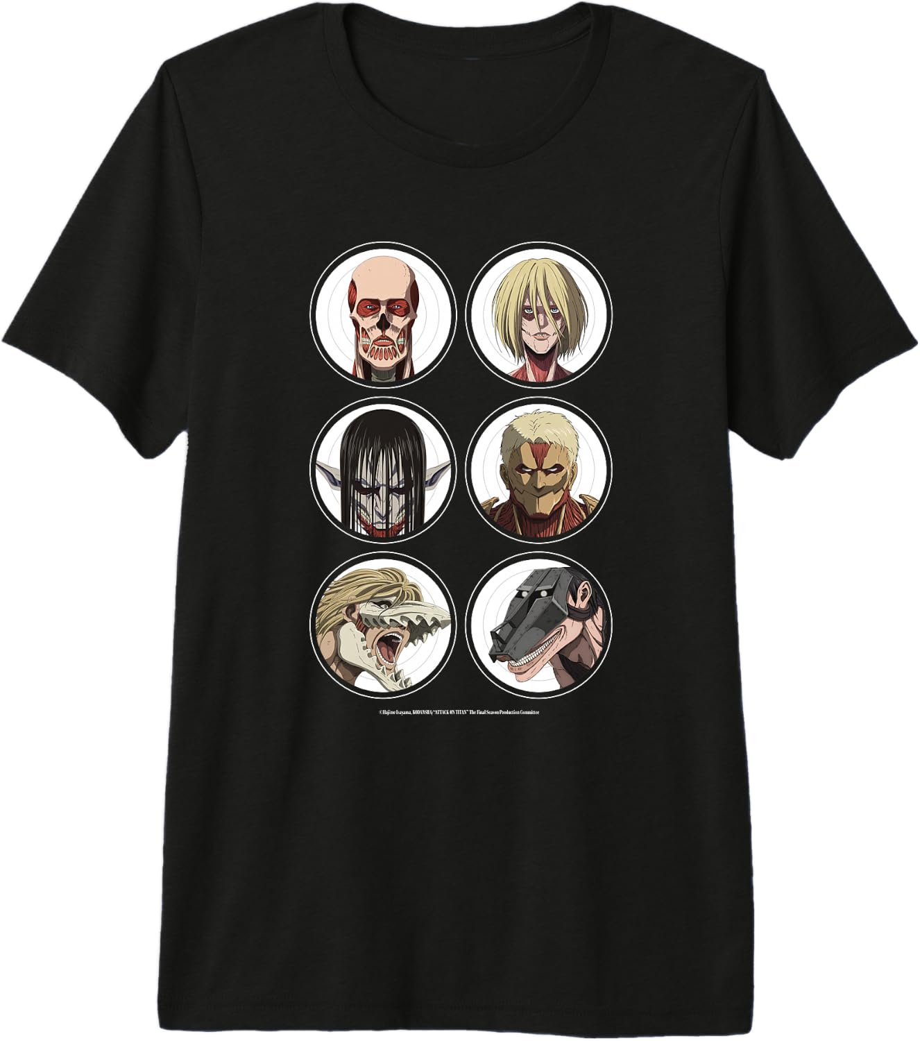 Attack on Titan Final Season - "Titans Close-up" Premium Tri-blend T-Shirt