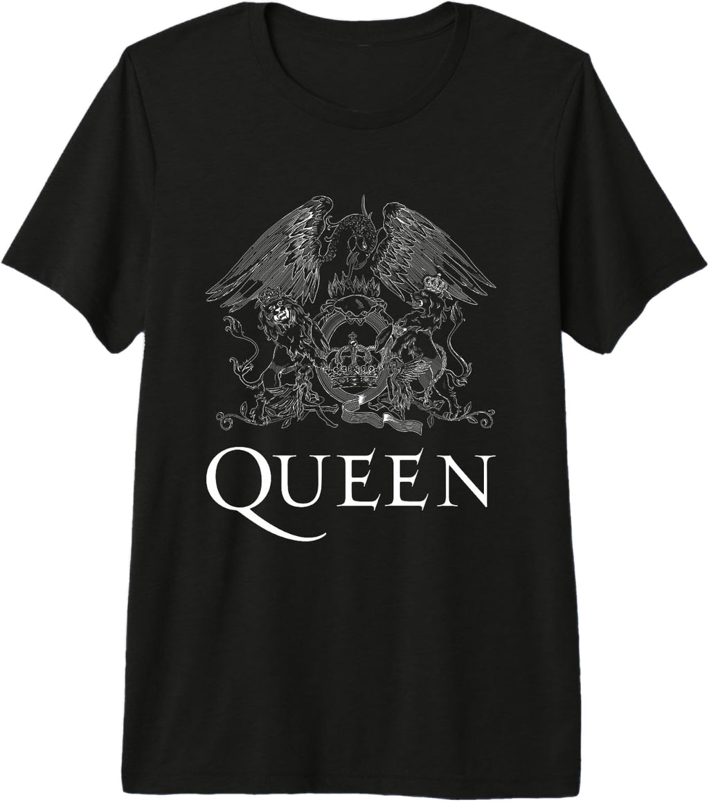 Queen Official Classic Crest Logo White Premium Tri-blend T-Shirt