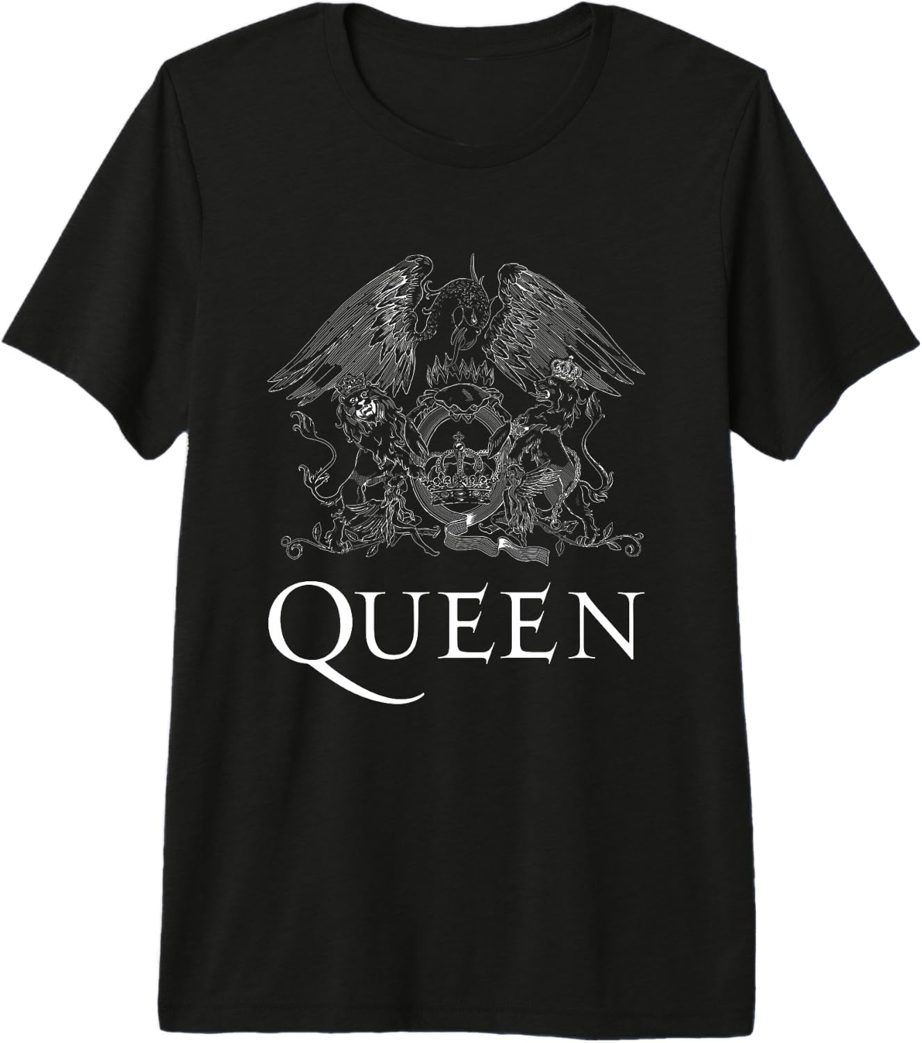 Queen Official Classic Crest Logo White Premium Tri-blend T-Shirt