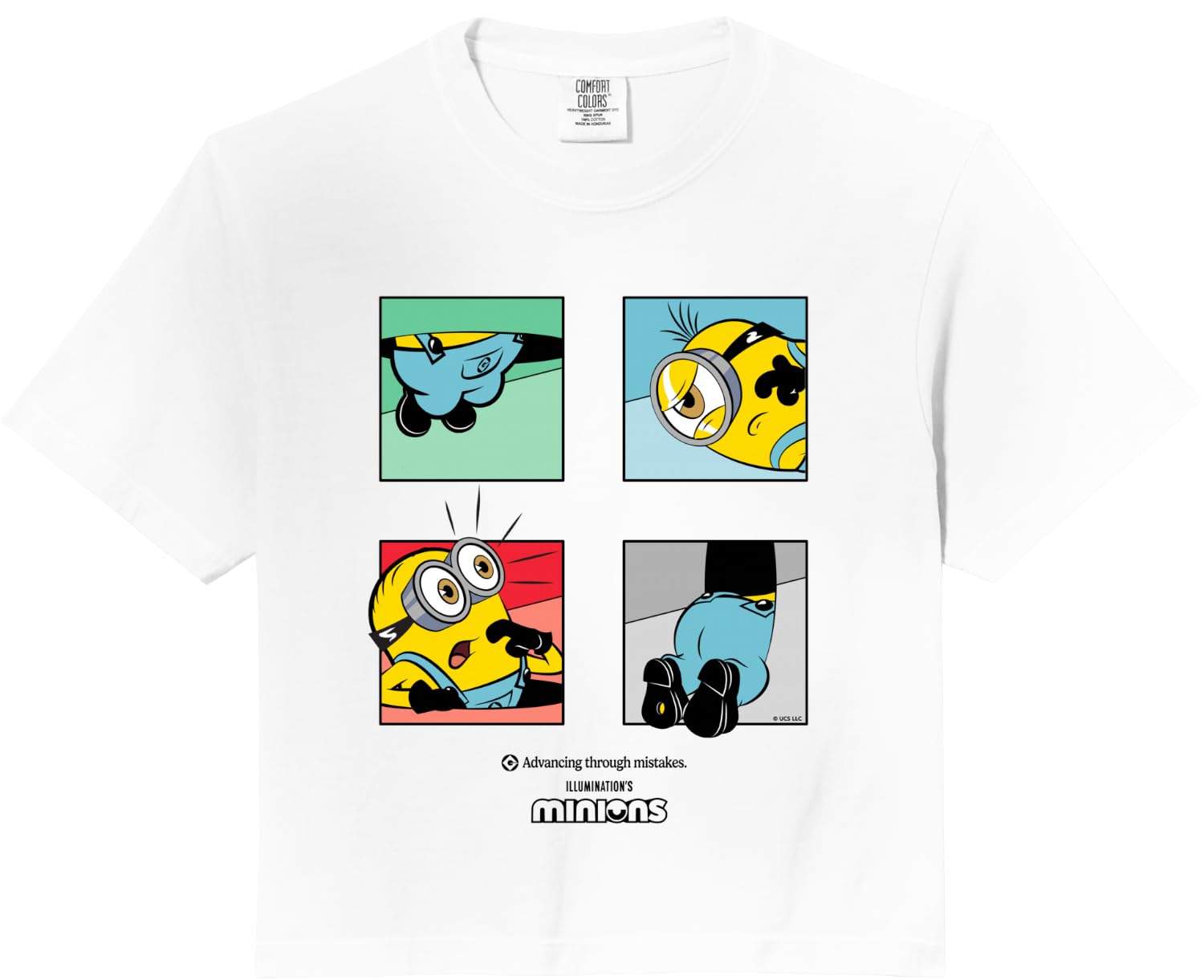Minions Advancing Through Mistakes Comfort Colors Crop Top
