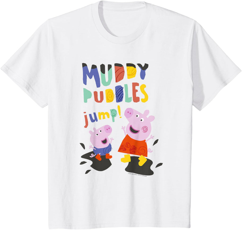 Peppa Pig Muddy Puddles Jump! Peppa & George Having Fun T-Shirt