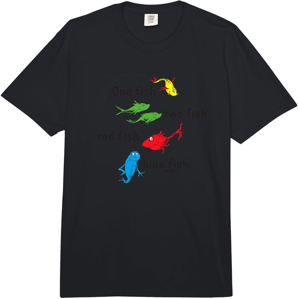 Dr. Seuss One Fish Two Fish Comfort Colors Adult Heavyweight T-Shirt