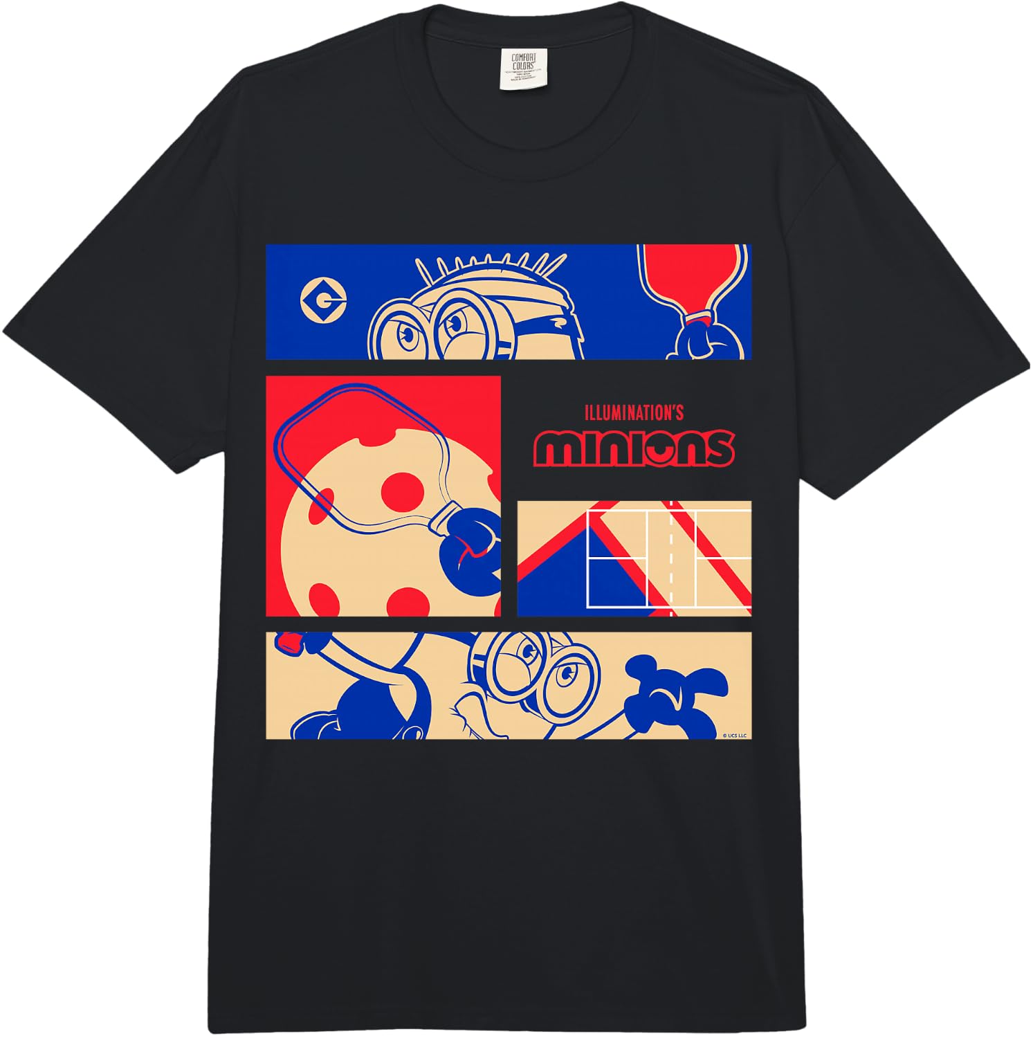 Minions Retro Sports Collage Comfort Colors Adult Heavyweight T-Shirt
