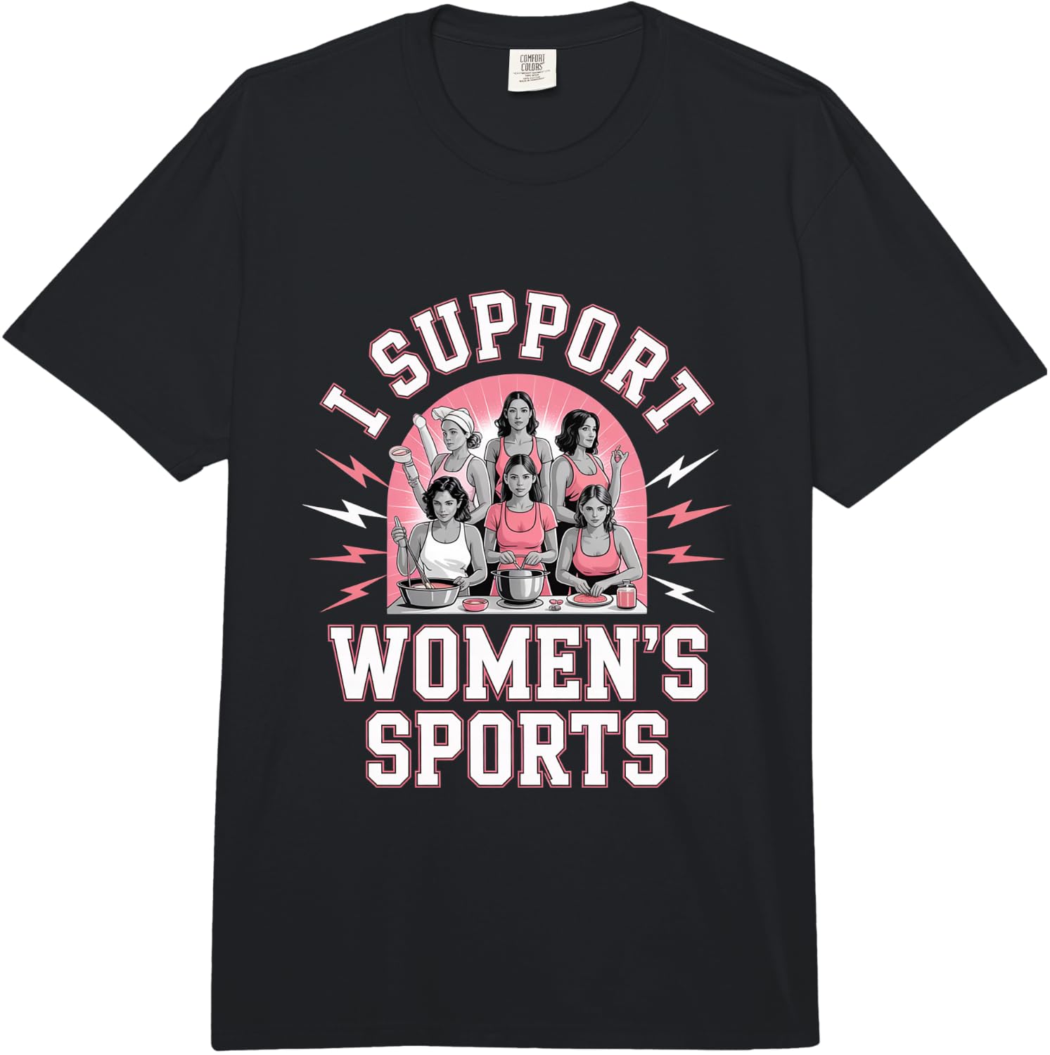 I Support Women's Sports Unwearable Aduld Humor Bootleg Comfort Colors Adult Heavyweight T-Shirt