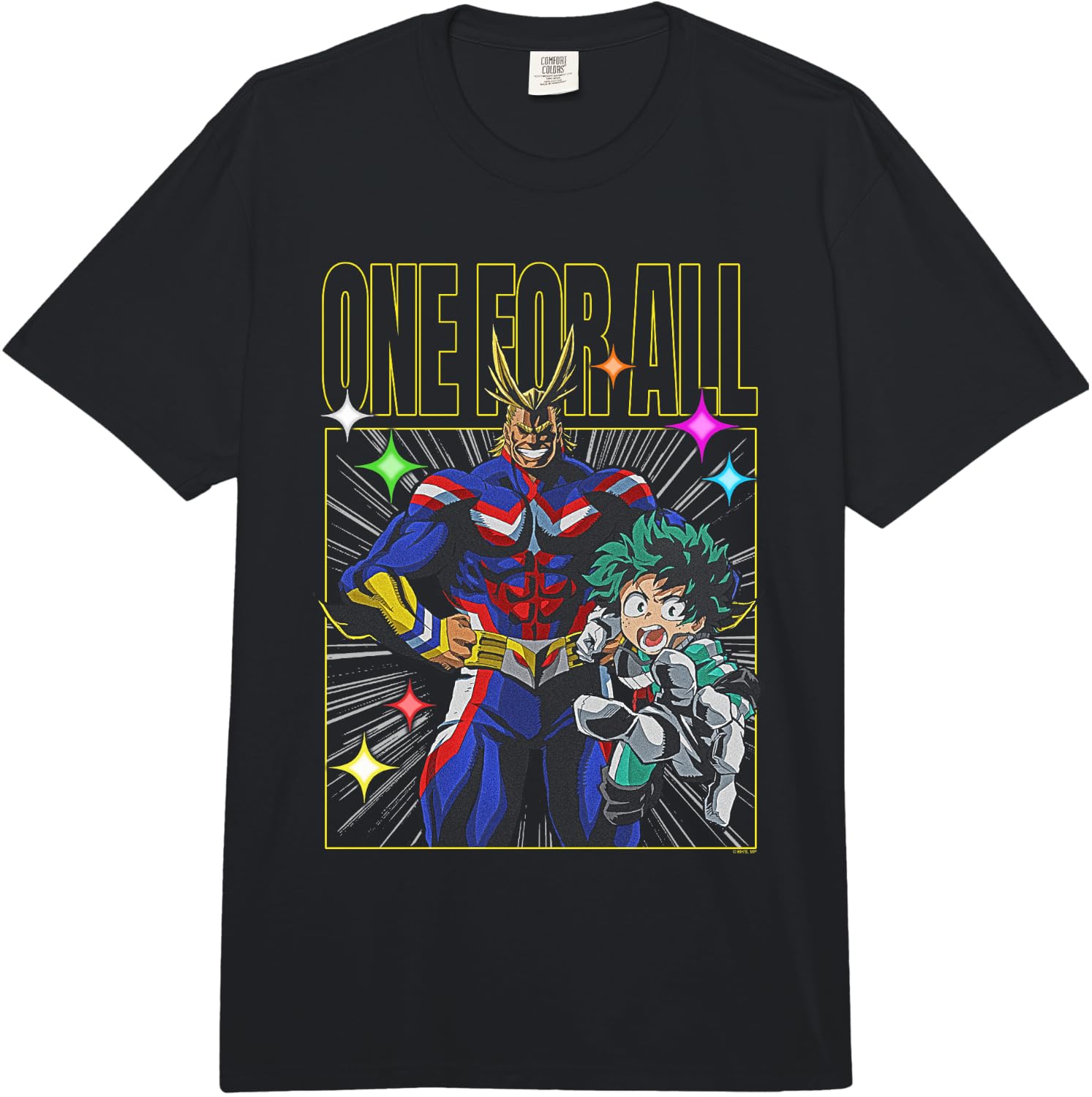 My Hero Academia All Might and Deku One for All Anime Comfort Colors Adult Heavyweight T-Shirt