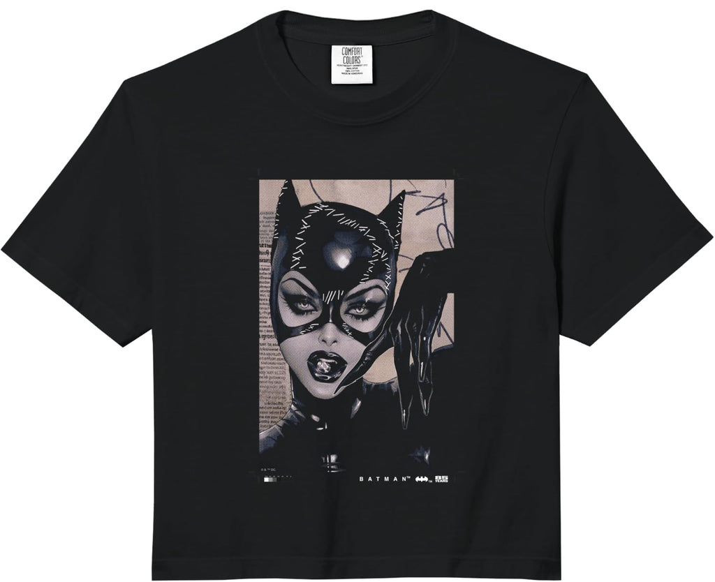Batman Catwoman 85th Anniversary Comic Cover Comfort Colors Crop Top