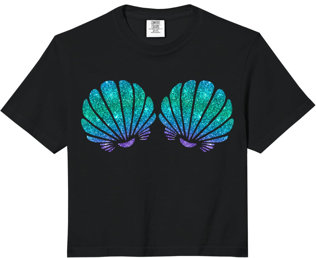 Mermaid Sea Shell Bra Costume Comfort Colors Crop Top