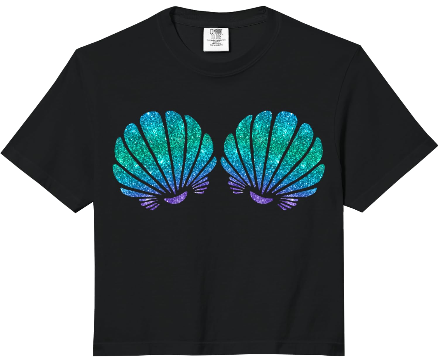 Mermaid Sea Shell Bra Costume Comfort Colors Crop Top