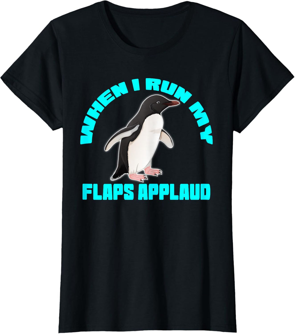 Penguin flaps applaud inappropriate embarrassing roulette T-Shirt