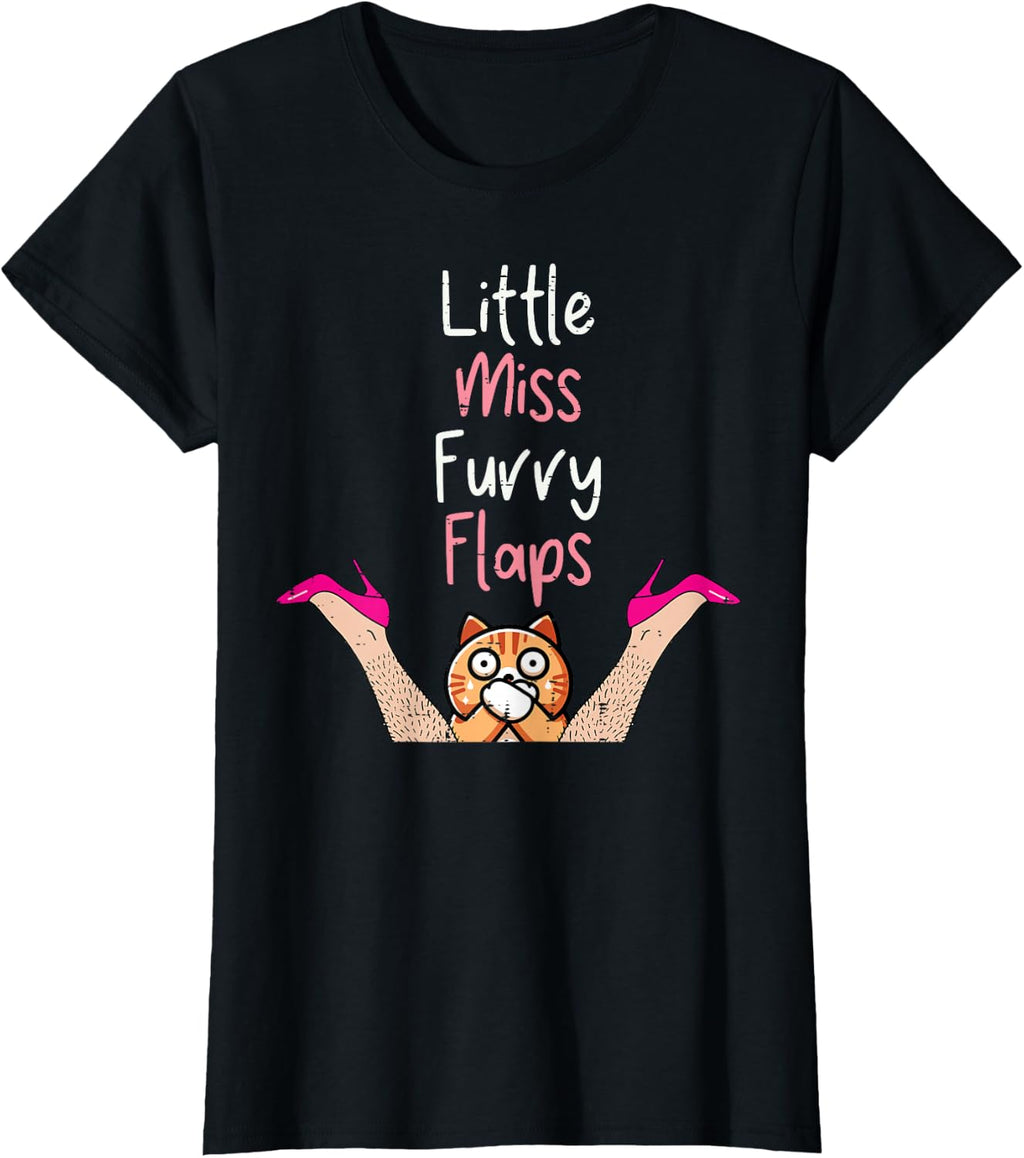 Inappropriate Little Ms Furry Cat Adult Humor Meme Women T-Shirt
