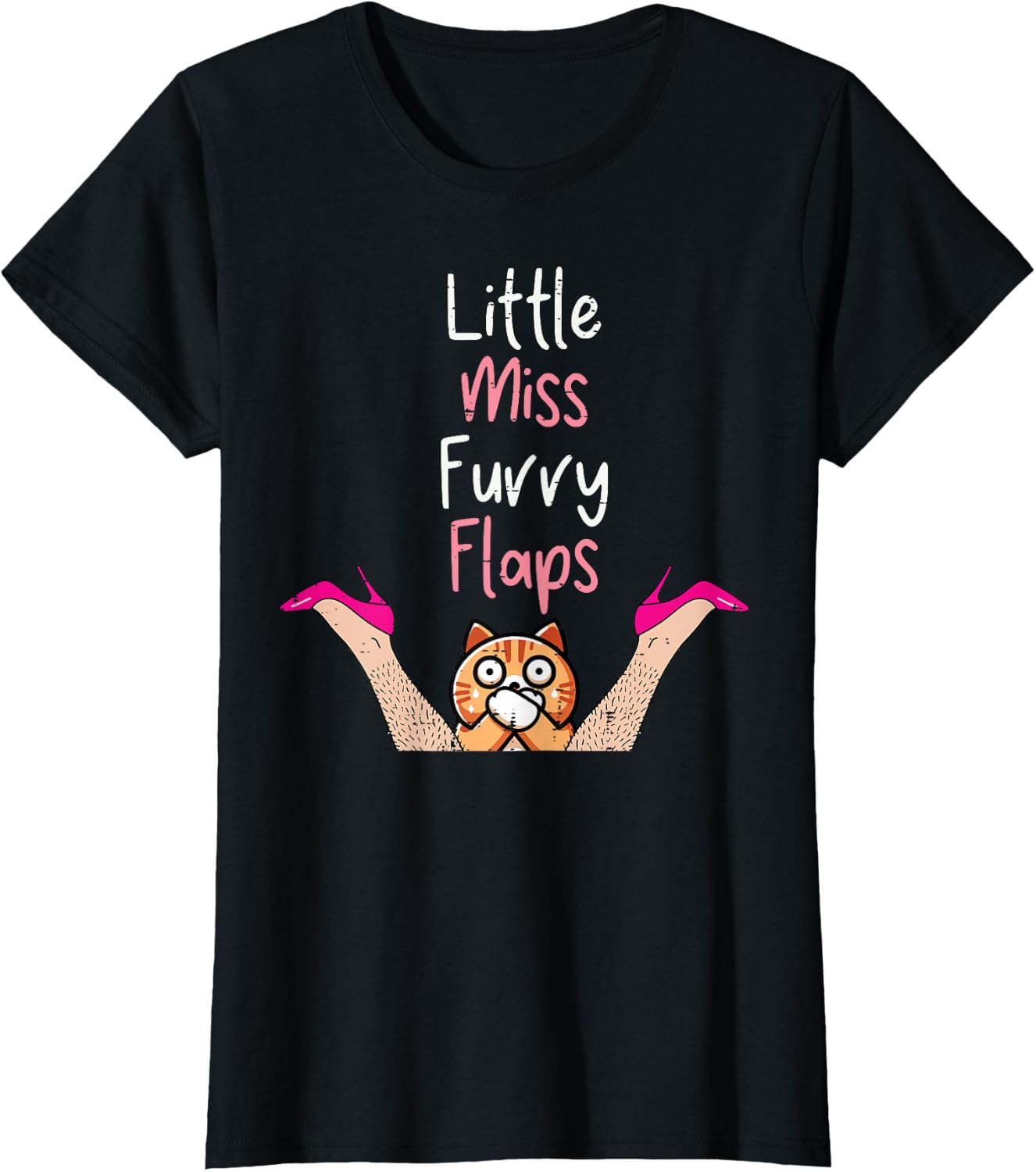 Inappropriate Little Ms Furry Cat Adult Humor Meme Women T-Shirt