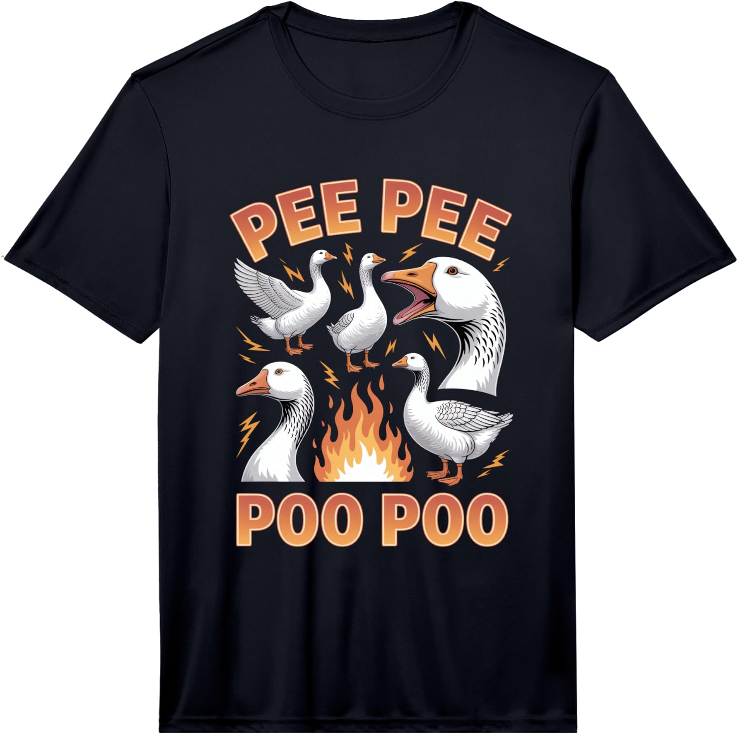 Mens Pee Pee Poo Poo Goose Meme Unwearable Aduld Humor Performance T-Shirt
