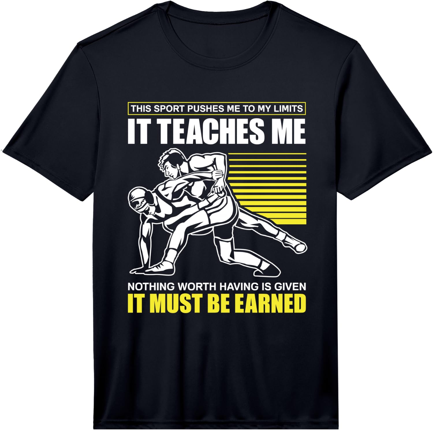 This Sport Pushes Me to Limits Motivation Wrestler Wrestling Performance T-Shirt