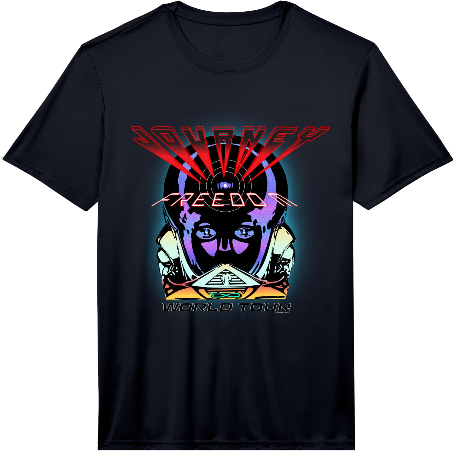 Mens Journey Freedom World Tour Frontiers Alien Logo Vintage Band Performance T-Shirt