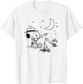 Peanuts - Snoopy and Woodstore Camping with Smores T-Shirt