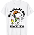 Peanuts - Snoopy Woodstock Beagle Scout 50 Years Since 1974 T-Shirt