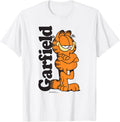 Garfield Leaning Against Logo Cartoon Cat T-Shirt